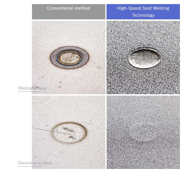 Comparison high speed vs. conventional welds