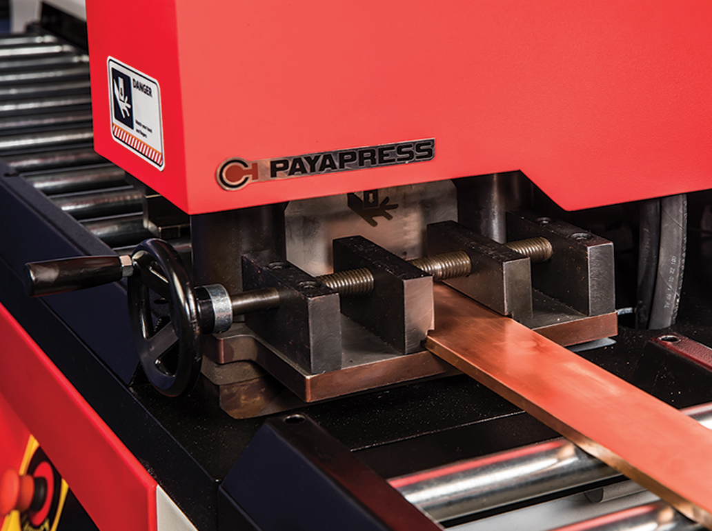 Busbar in busbar processing machine