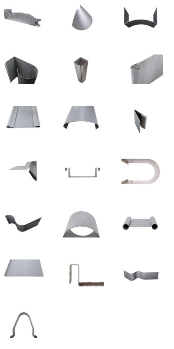 Difference shapes formed by Hochsctrate Maschinenbau rolder round bending function.