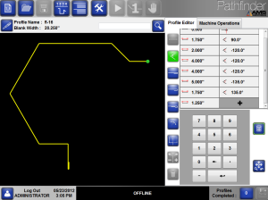 Hochstrate folder AMS Pathfinder control screen