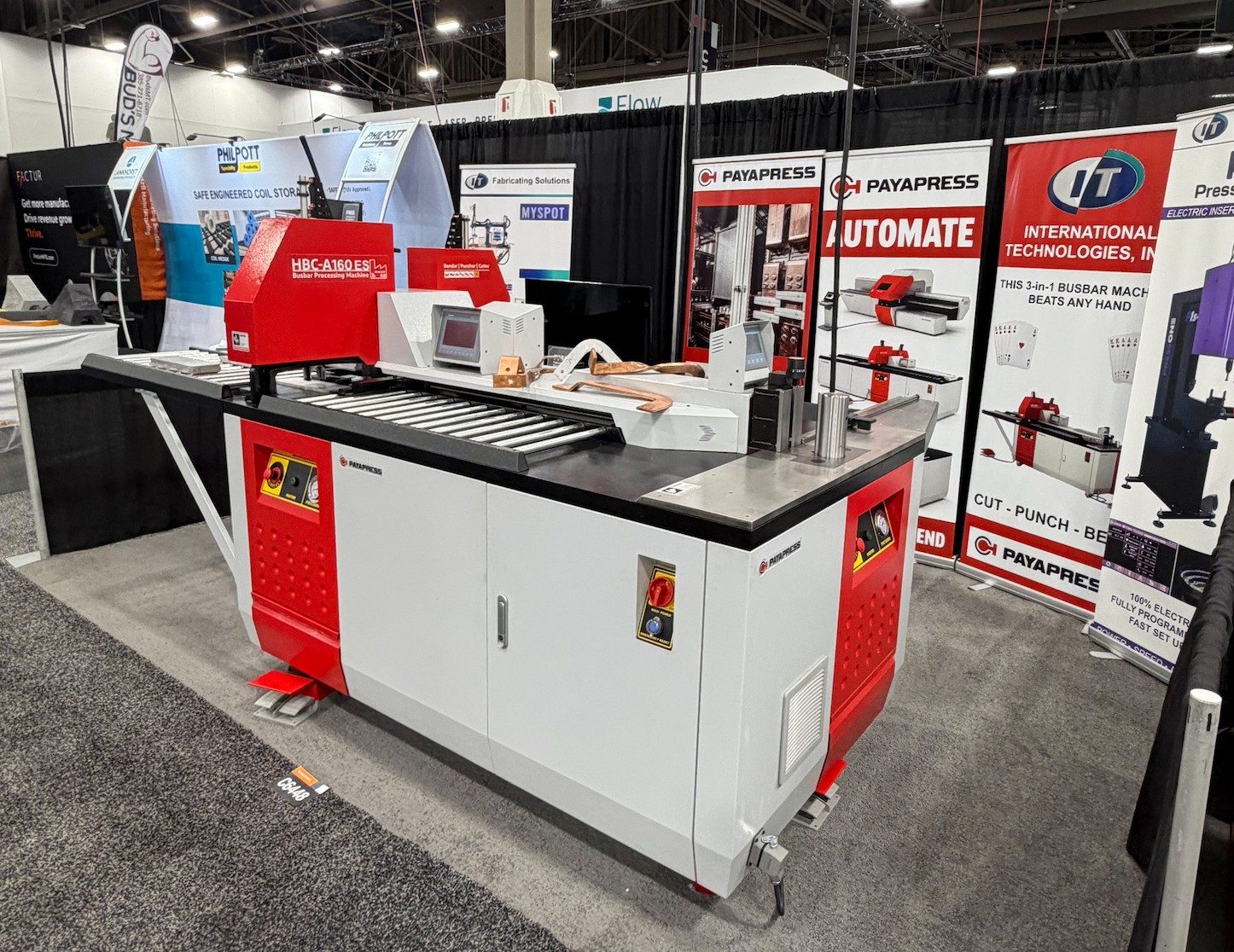 ITFabtechBooth2 IT Fabtech booth with Payapress busbar machine